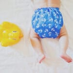 Drying cloth diapers on a hanging line